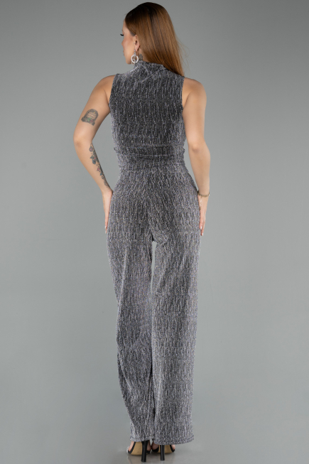 Long Black-Silver Party Dress ABU5533