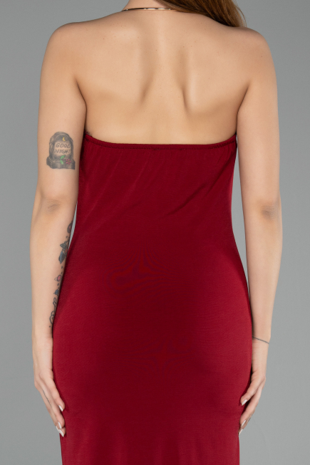 Midi Burgundy Party Dress ABK2495