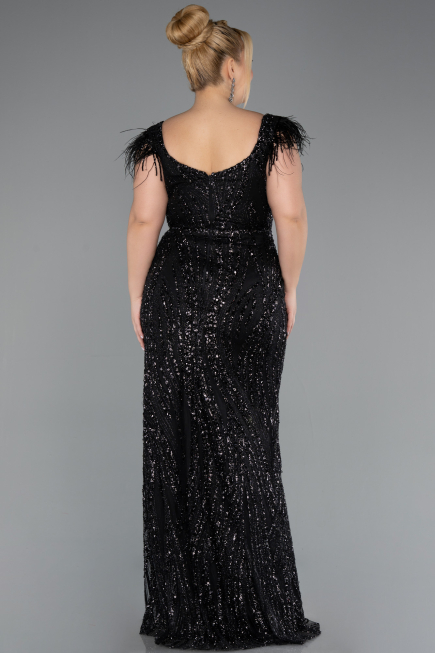 Black Long Plus Size Evening Dress ABU5182