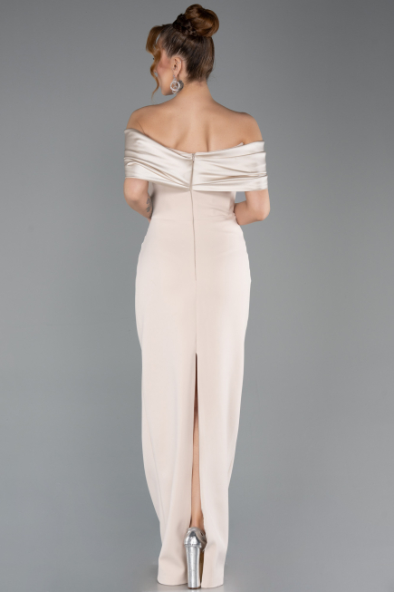 Midi Beige Party Dress ABK2501