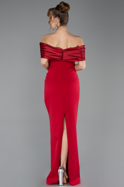 Midi Burgundy Party Dress ABK2501