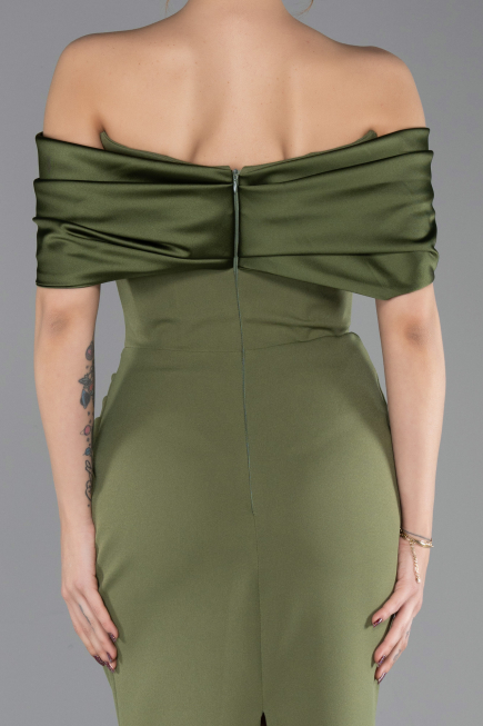 Midi Olive Drab Party Dress ABK2501