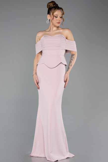 Long Powder Color Evening Dress ABU5559
