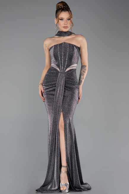 Long Anthracite Evening Dress ABU5560