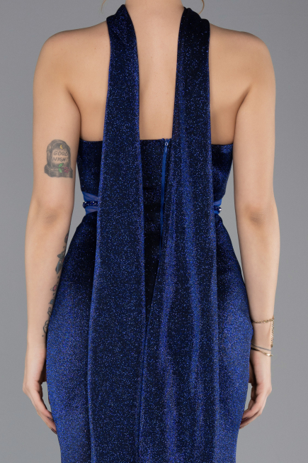 Long Sax Blue Evening Dress ABU5560