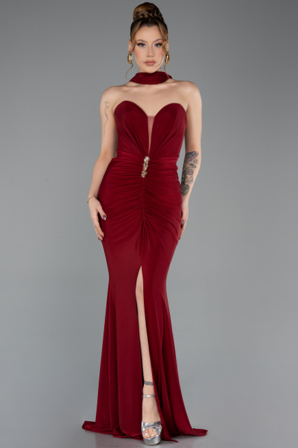 Long Burgundy Evening Dress ABU5561