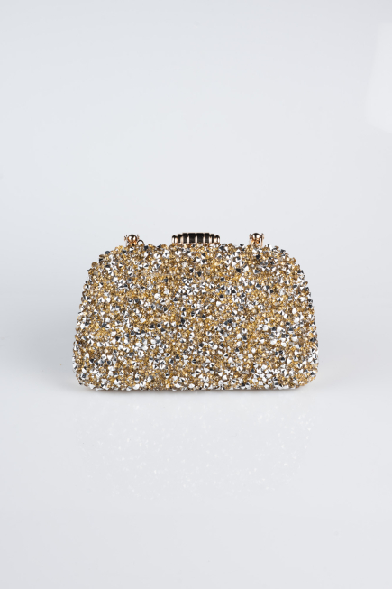 Gold Stony Evening Bag SH839