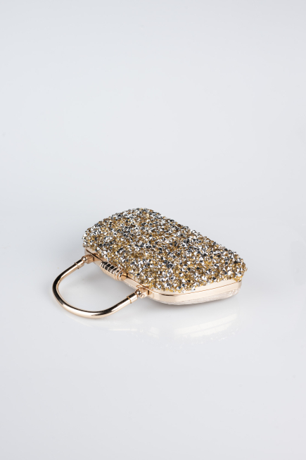 Gold Stony Evening Bag SH839