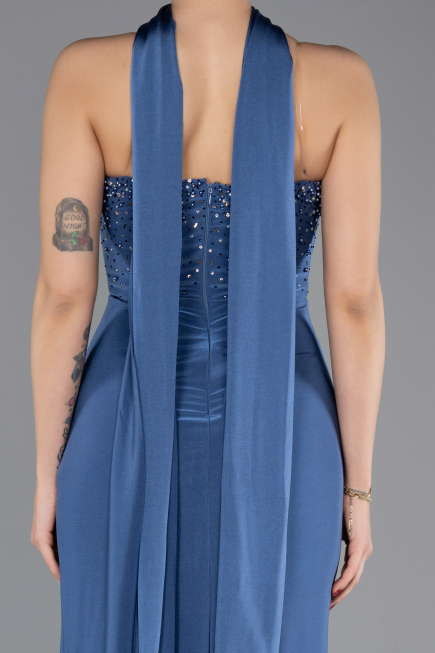 Long Indigo Prom Gown ABU5564