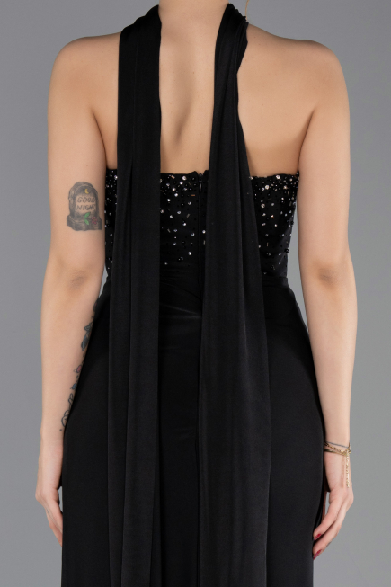 Long Black Prom Gown ABU5564