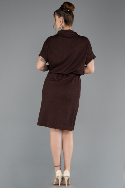 Midi Brown Cocktail Dress ABK2494