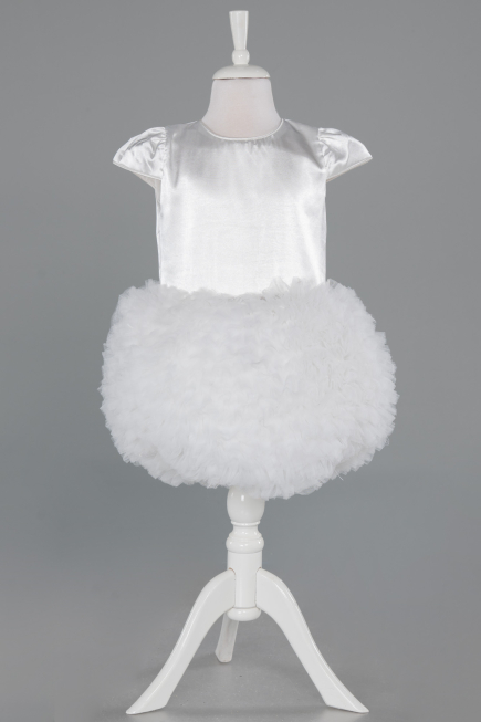 Short White Girl Dress ABK2502