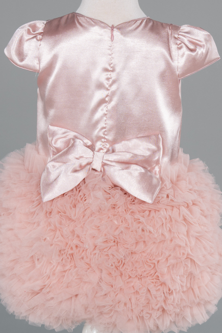 Short Powder Color Girl Dress ABK2502