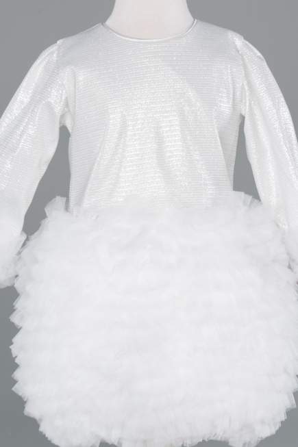 Short White Girl Dress ABK2503