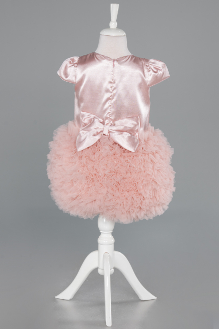 Short Powder Color Girl Dress ABK2502