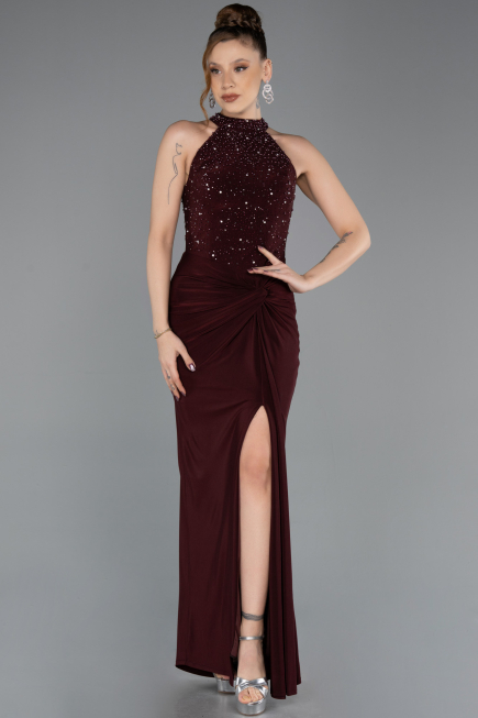 Long Burgundy Evening Dress ABU5593
