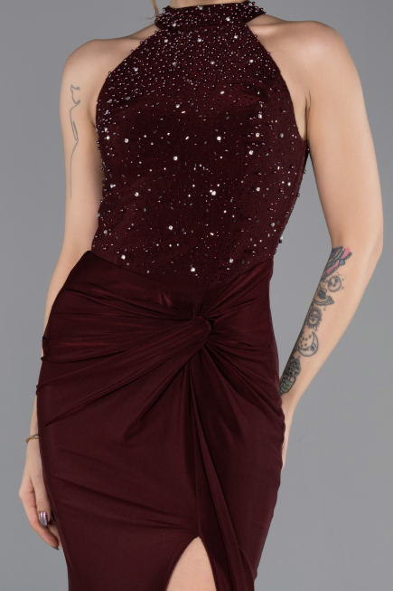 Long Burgundy Evening Dress ABU5593