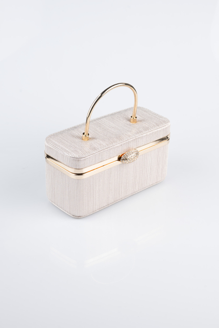 Light Gold Laser Cut Box Bag KC149