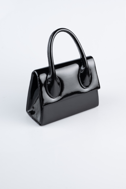 Black Patent Leather Night Bag KC165