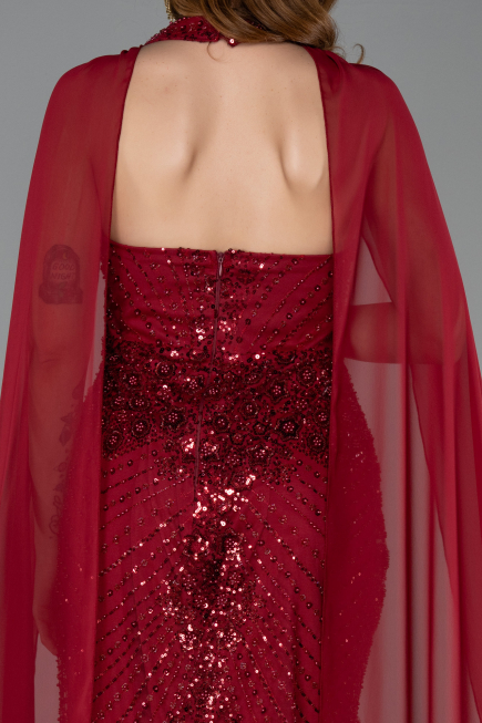 Long Burgundy Evening Dress ABU5595