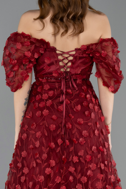 Long Burgundy Evening Dress ABU5611