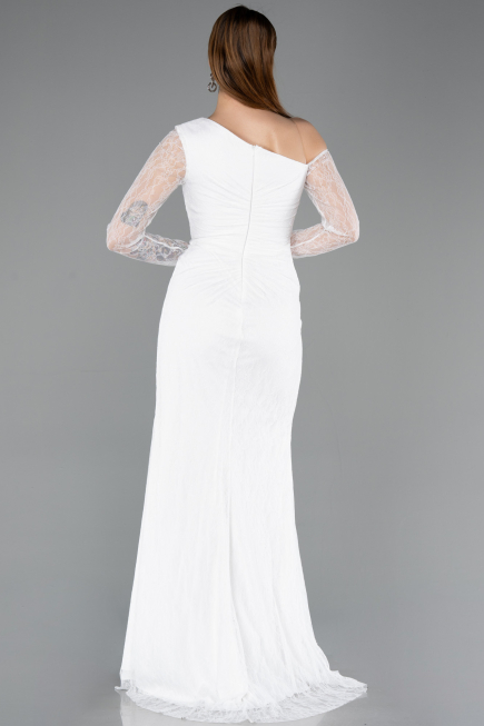 Long White Dantelle Evening Dress ABU5618