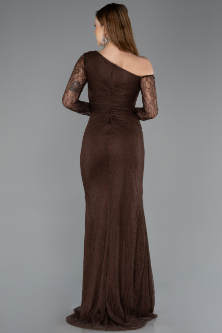 Long Brown Dantelle Evening Dress ABU5618