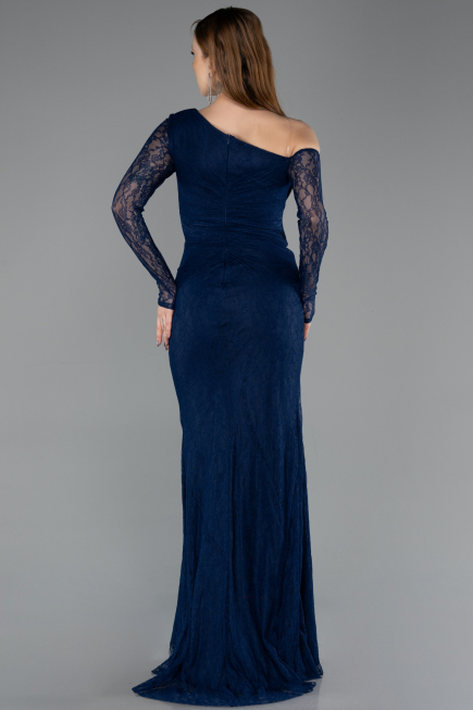 Long Navy Blue Dantelle Evening Dress ABU5618