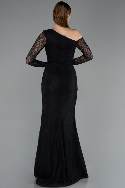 Long Black Dantelle Evening Dress ABU5618