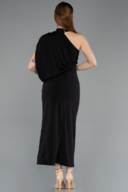 Midi Black Party Dress ABK2507
