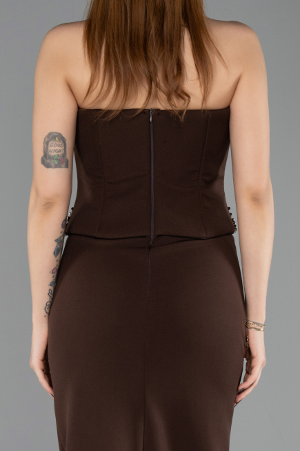 Long Brown Evening Dress ABU5610