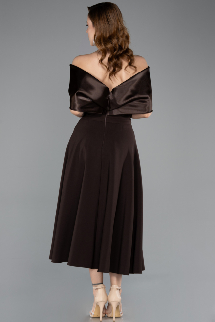 Midi Brown Party Dress ABK2523