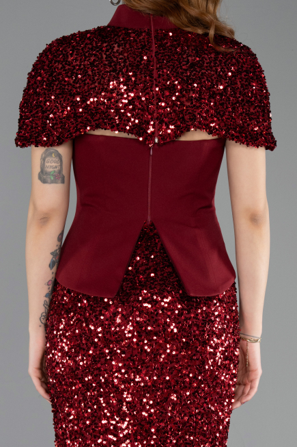 Long Burgundy Evening Dress ABU5640