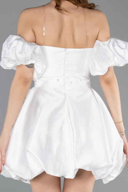 Mini White Party Dress ABK2512