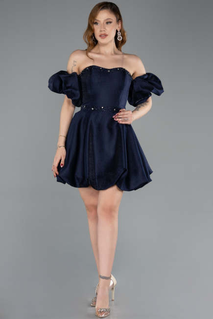 Mini Navy Blue Party Dress ABK2512