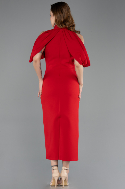 Midi Red Party Dress ABK2517