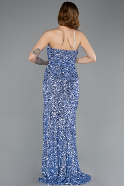 Long Indigo Scaly Evening Dress ABU5647