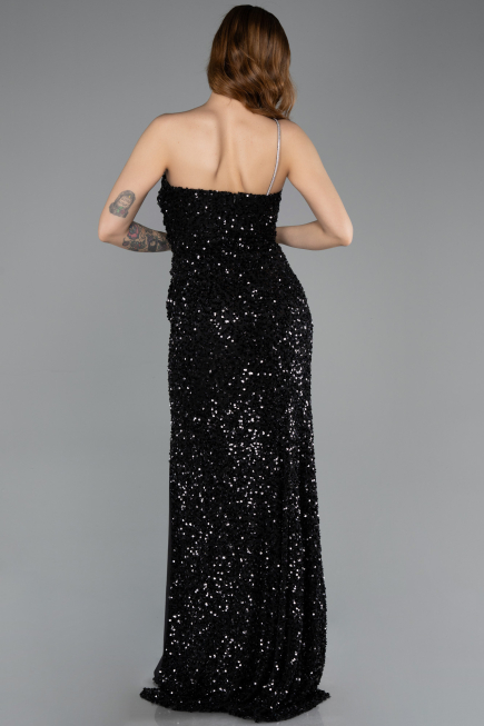 Long Black Scaly Evening Dress ABU5647