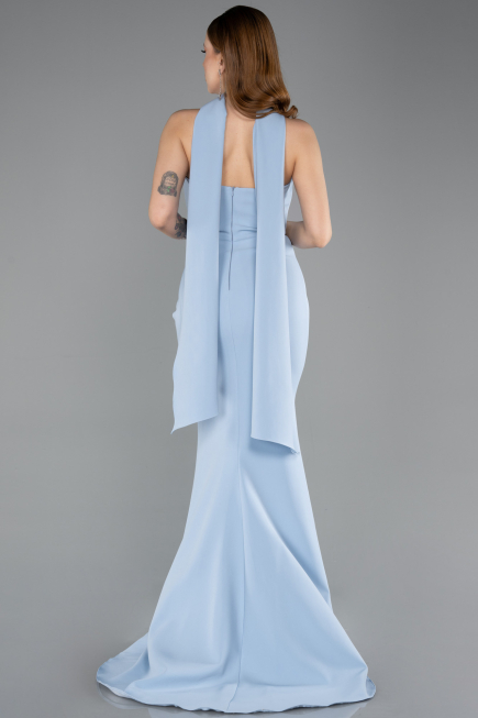 Long Light Blue Mermaid Evening Gown ABU5627