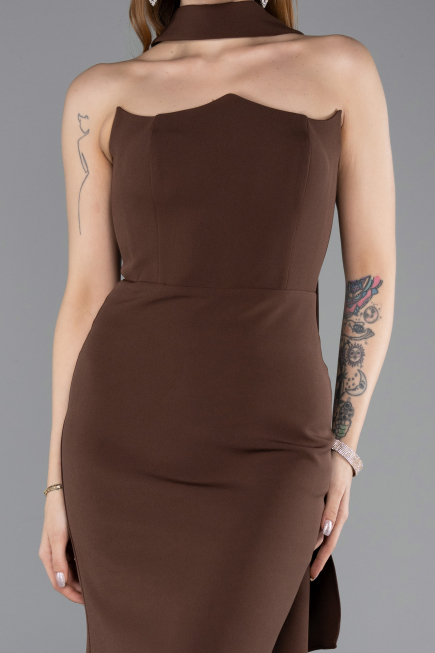 Long Brown Mermaid Evening Gown ABU5627