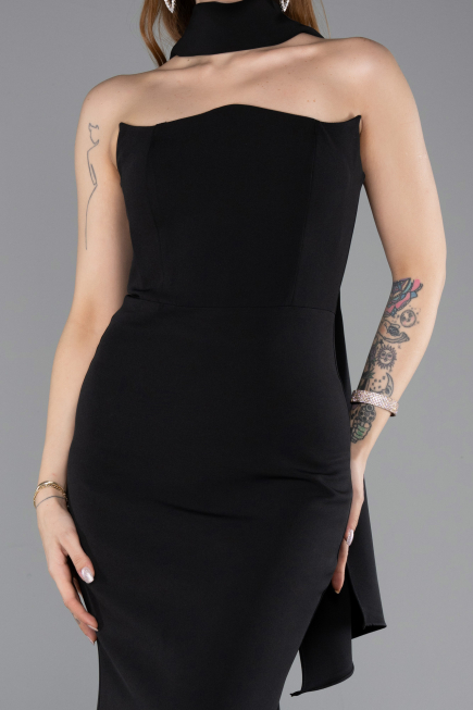 Long Black Mermaid Evening Gown ABU5627