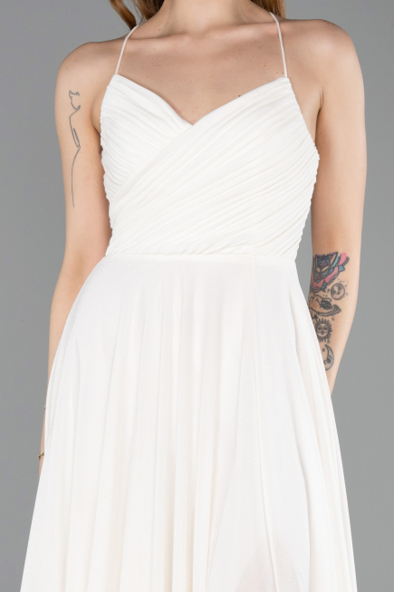 Long White Evening Dress ABU5632