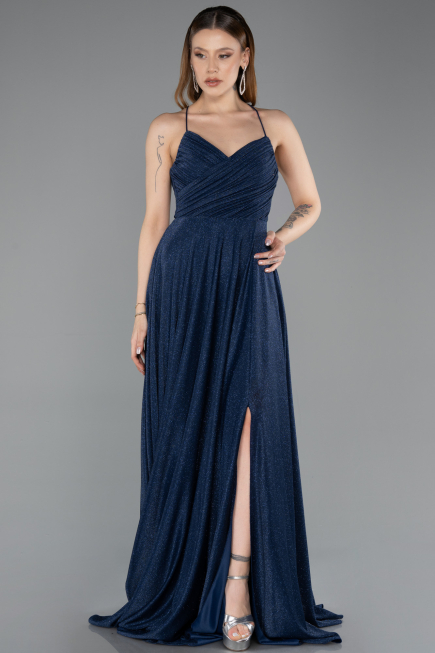 Long Navy Blue Evening Dress ABU5632