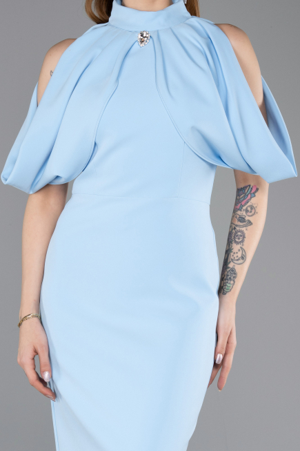 Midi Light Blue Party Dress ABK2517