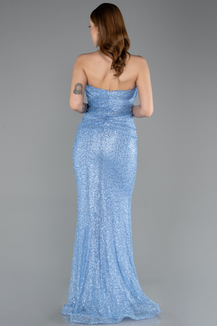 Long Indigo File Evening Dress ABU5636
