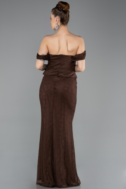 Long Brown Dantelle Mermaid Prom Dress ABU5685