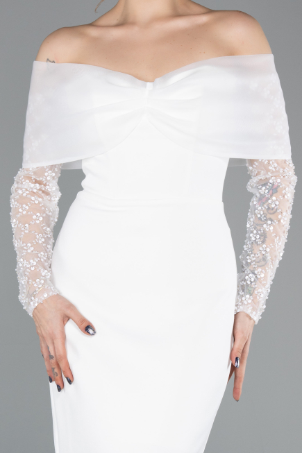 Midi White Cocktail Dress ABK2533
