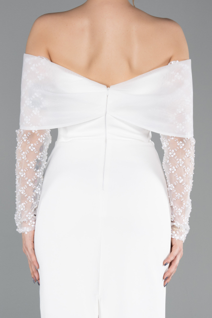Midi White Cocktail Dress ABK2533