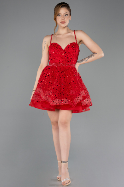 Short Red Party Dress ABK2435