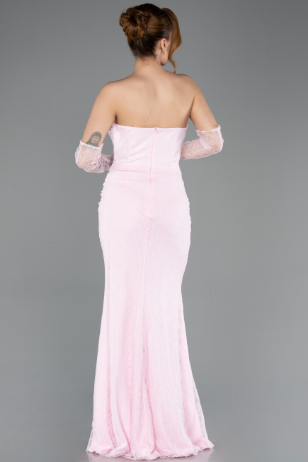 Long Powder Color Dantelle Evening Dress ABU5717